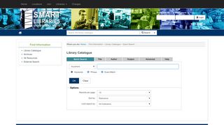 Library Catalogue - SMART libraries