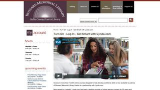Turn On - Log In - Get Smart with Lynda.com | Bossard Memorial Library