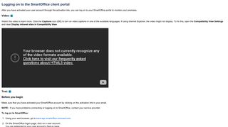 Logging on to the SmartOffice client portal