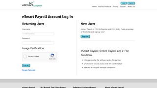 Log-In - eSmart Payroll Tax Software Filing - efile form 1099 MISC ...