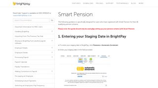 Smart Pension - BrightPay Documentation