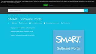 SMART Software Portal support - SMART Technologies