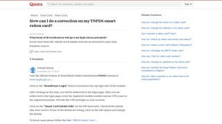 How to do a correction on my TNPDS smart ration card - Quora