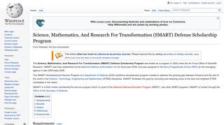 (SMART) Defense Scholarship Program - Wikipedia