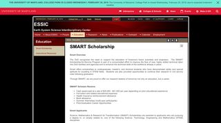 Smart Scholarship - Earth System Science Interdisciplinary Center