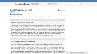 Smart Shopper Savings Club - Complaint Board