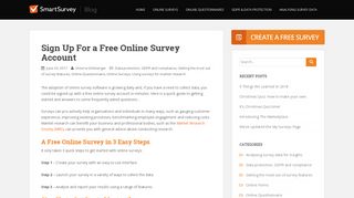 Sign Up For a Free Online Survey Account - SmartSurvey Blog