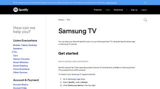Samsung TV - Spotify