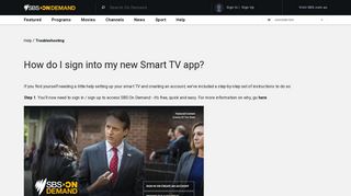 How do I sign into my new Smart TV app? | SBS On Demand
