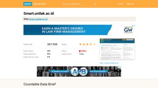 Smart.unilak.ac.id: Sistem Informasi Akademik - EasyCounter.com