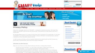 Privacy Policy - SmartVoip | The smart way to save on your calls!