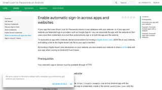 Enable automatic sign-in across apps and websites | Smart Lock for ...