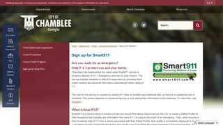 Sign up for Smart911 | Chamblee, GA - Official Website