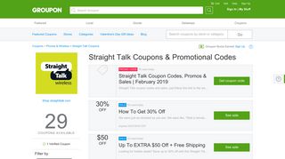 30% off Straight Talk Coupons, Promo Codes & Deals 2019 - Groupon