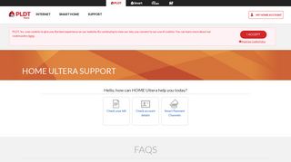 PLDT HOME Ultera support library, FAQ
