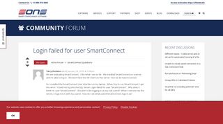 Login failed for user SmartConnect | eOne Solutions