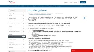 Configure a SmarterMail in Outlook as IMAP or POP Account ...