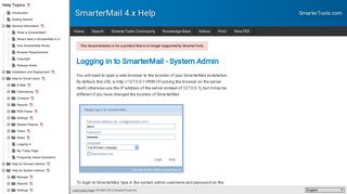 Logging in to SmarterMail - System Admin - SmarterMail Help