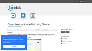 Cannot Login to SmarterMail Using Chrome - SmarterTools