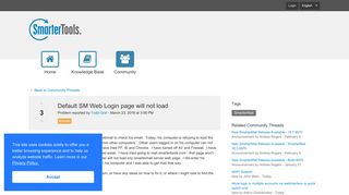 Default SM Web Login page will not load - SmarterTools