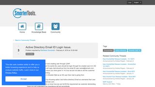 Active Directory Email ID Login Issue. - SmarterTools