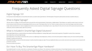 Digital Signage FAQs - Smartersign Digital Signage Software