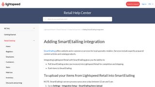 Adding SmartEtailing integration – Lightspeed Retail