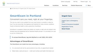 SmartExam in Portland | Adventist Health Portland