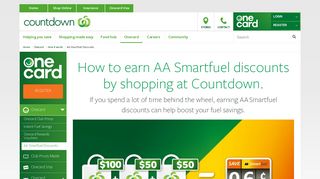 Countdown's new Onecard now lets you earn AA Smartfuel discounts