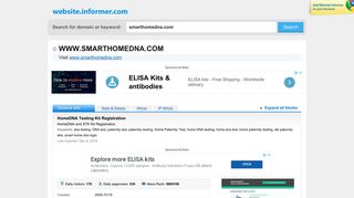 smarthomedna.com at WI. HomeDNA Testing Kit Registration