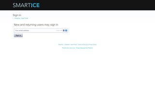 Sign in – SmartIce - Help Portal - UserVoice