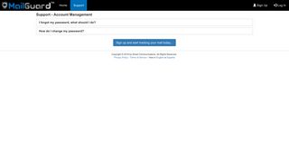 Support - Account Management - MailGuard® Tracker