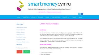 Online Account Access - Smart Money Cymru