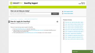 How do I apply for SmartPay? : SmartPay Support