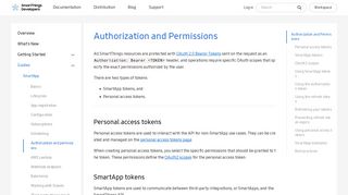 Authorization and permissions - SmartThings - Docs - Samsung