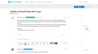 Update to SmartThings Web Login - Announcements - SmartThings ...