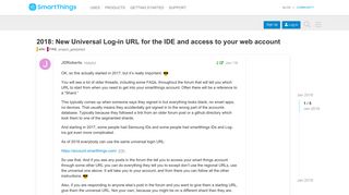 2018: New Universal Log-in URL for the IDE and access to your web ...