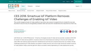 CES 2018: Smartvue IoT Platform Removes Challenges of Enabling ...