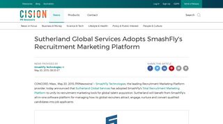 Sutherland Global Services Adopts SmashFly's Recruitment Marketing ...