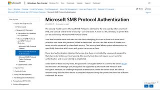 Microsoft SMB Protocol Authentication - Windows applications ...