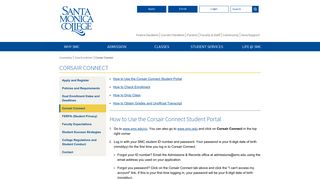 Corsair Connect - Santa Monica College