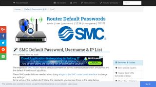 SMC Default Password, Login & IP List (updated November 2018 ...