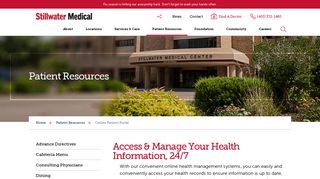 Online Patient Portal | Stillwater Medical