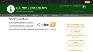 Parent-Teacher Login - Saint Mark Catholic Academy
