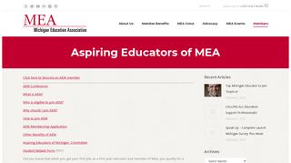 Aspiring Educators of MEA - Michigan Education Association
