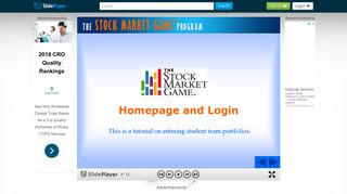 Homepage and Login This is a tutorial on entering student team ...