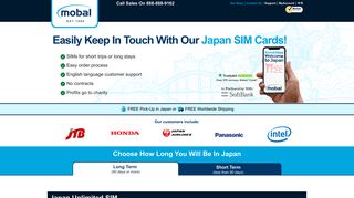 Japan SIM Cards | Worldwide shipping, No Contracts! - Mobal