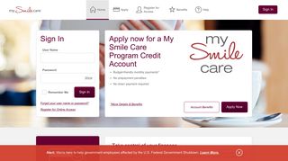 My Smile Care Program Credit - Manage your account - Comenity