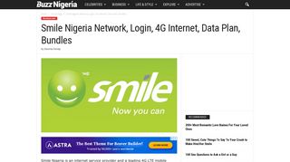 Smile Nigeria Network, Login, 4G Internet, Data Plan, Bundles