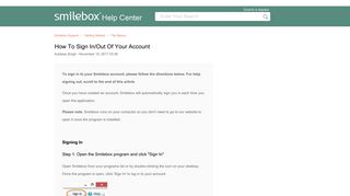 How to sign in/out of your account – Smilebox Support